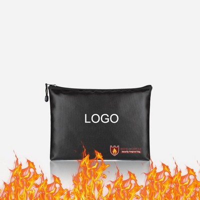 1472°F Heat Insulated Fireproof Waterproof Document/Money Safe Bag w/Zipper & Hanging Strap