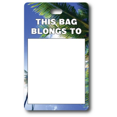 FULL COLOR Large RECTANGLE LUGGAGE BAG TAG