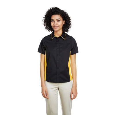 Harriton Ladies' Flash IL Colorblock Short Sleeve Shirt