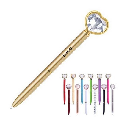 Heart Shape Diamond Ballpoint Pen