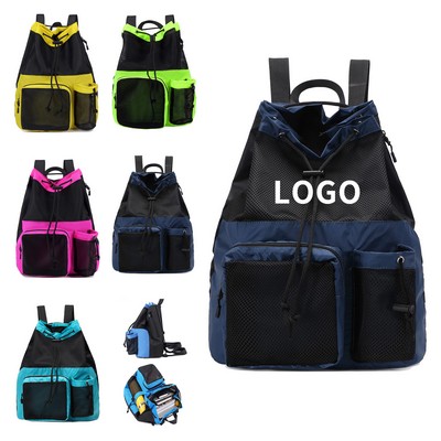 Ventilated Mesh Daypack for Sports and Swim Gear