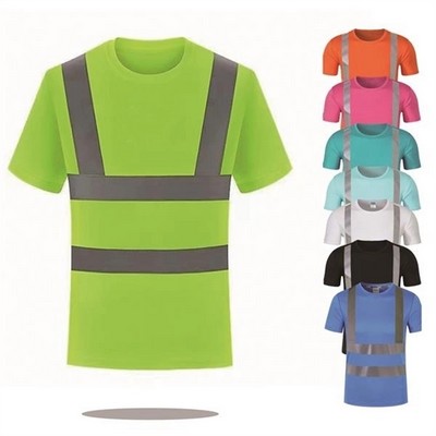 High Visibility Reflective Construction Safety Shirt