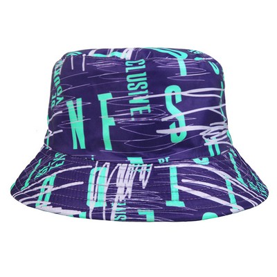 #2 Creative Letter Graffiti Pattern Basin Cap Bucket Hat