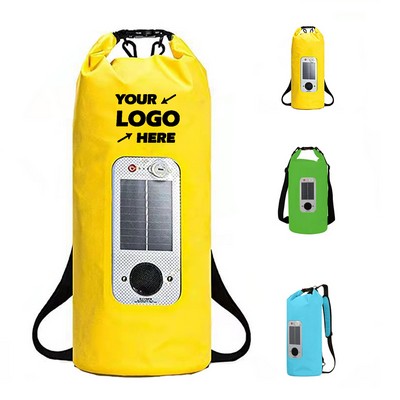 Dry Bag with Solar Powered Bluetooth Speaker