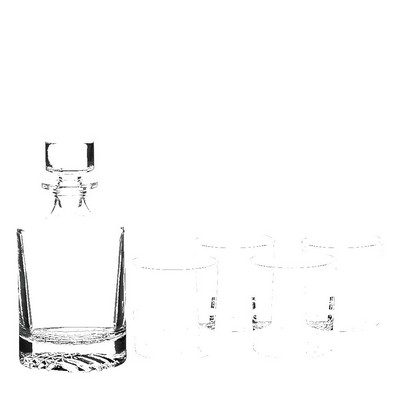 Polar Camel Glass Decanter Set with 9 oz. Glasses and Gift Box