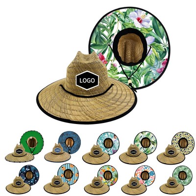 Straw Hat With Custom Patch