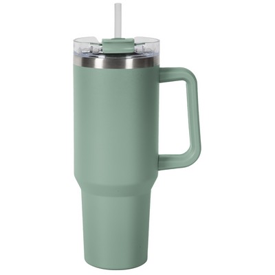 40oz Sage Mug with Dual Sip-N-Straw Lid