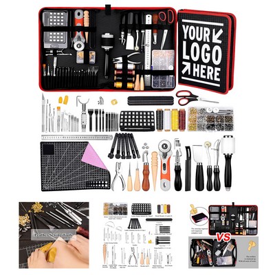 415-Piece Leather Tooling and Crafting Kit