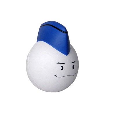 Smiling Airman with Hat Stress Ball