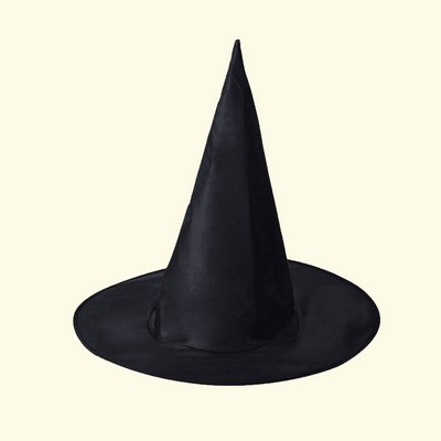 Halloween Black Witch Hat with Pointed Tip