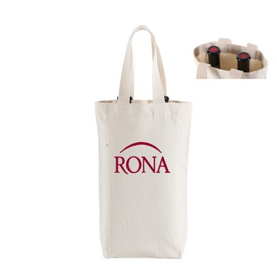 Reusable Cotton Canvas Carrier Wine Bags