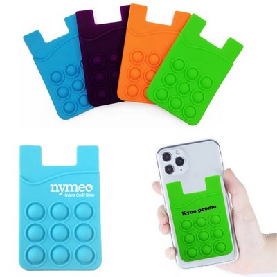 Silicone Fidget Push Bubble Pop Phone Wallet