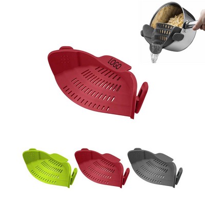 Silicone Clip-On Collapsible Strainer Colander