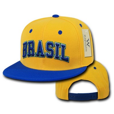 Brazil Snapback Country Cap w/Flat Bill