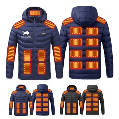 Four Control 19 Zone Heating Unisex Down Jacket Not Include Power Bank