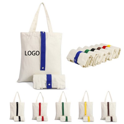 12oz Folding Cotton Canvas Tote Bag