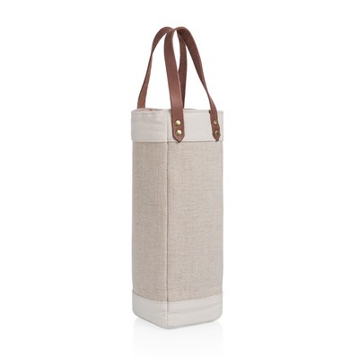 Pinot Jute Single Bottle Insulated Wine Bag