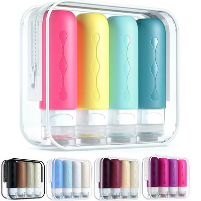 Silicone Travel Toiletries Dispenser Bottle Set