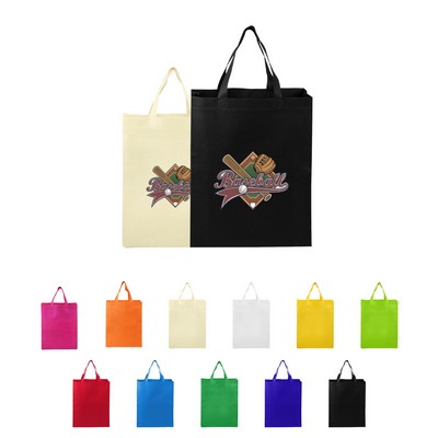 Non-Woven Heat-Sealed Shopping Tote(12''x15''x4'')