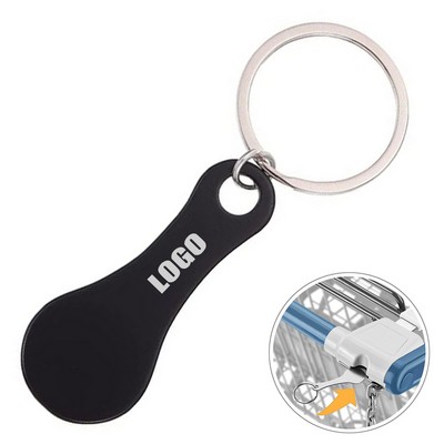 Metal Shopping Trolley Token Key Ring