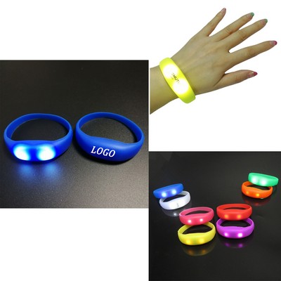 LED Flashing Silicone Personalised Wristband