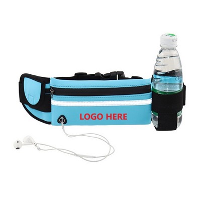 Sports Running Waist Bag Fanny Pack With Bottle Pouch