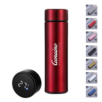 16oz Insulated Water Bottle with Smart LED Display