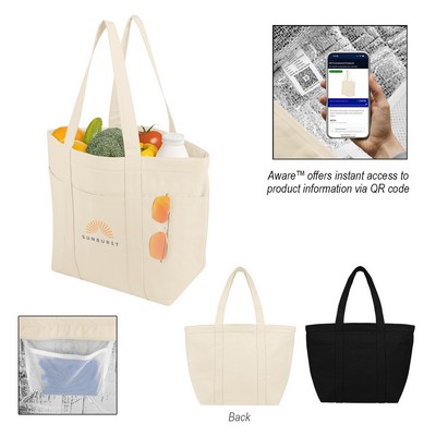 Aware™ 20 Can Recycled Cotton Cooler Tote Bag