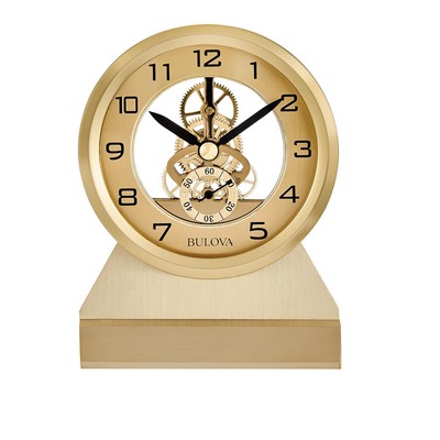 Bulova Clocks Golden Eye Skeleton Movement Clock