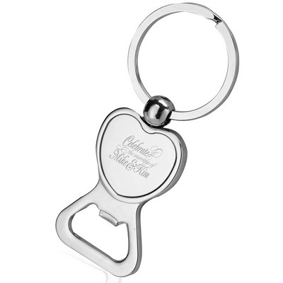 Heart Shaped Bottle Opener Keychains