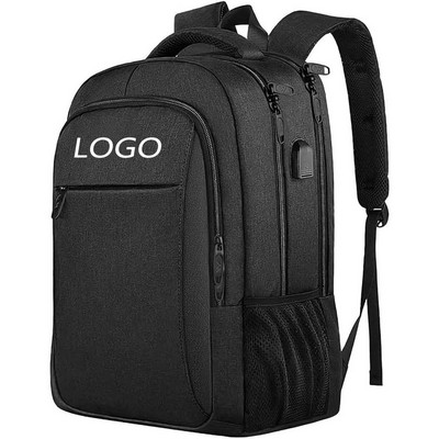 Travel Business Laptop Backpack With USB Charging Port