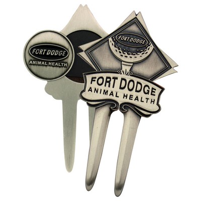 Custom Cast Divot Tool w/Ball Marker