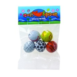 Chocolate Sport Balls in Header Bag (1 Oz.)