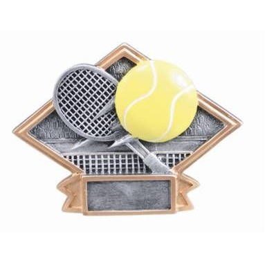 Small Diamond Plate Tennis Award - 4 1/2"x6"