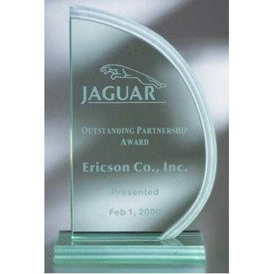 Medium Jade Glass Sail Waterfall Award