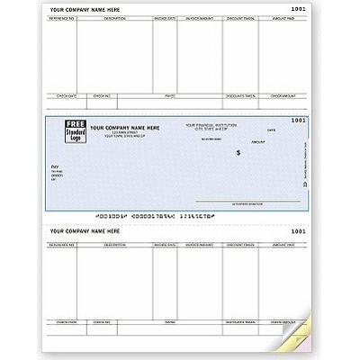 Laser OCR Accounts Payable Check (3 Part)