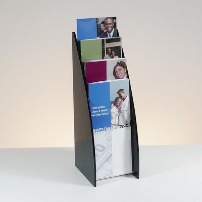 4-Pocket Brochure Holder w/Curved Sides - Countertop