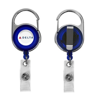 Retractable No-Twist Carabiner Badge Reel