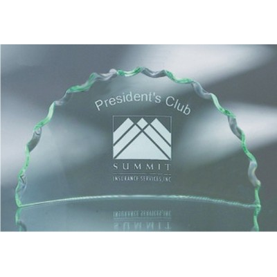 Jade Glass Media Luna Rope Edge Award (6"x12")