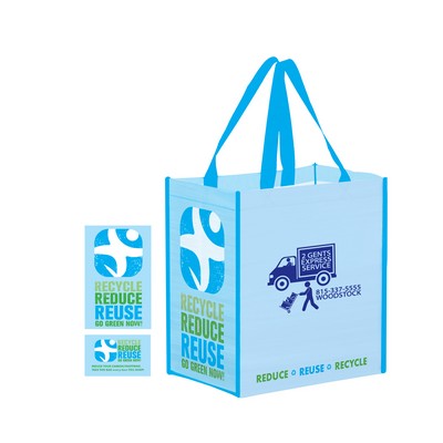 Non Woven 100% Recycled Grocery Bag Recycle Reduce, Reuse