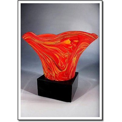 Montserrat Splash Art Glass Bowl w/o Marble Base (4"x6.5")