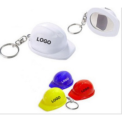 Hard Hat Bottle Opener Keychain.