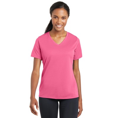 Sport-Tek® Ladies' PosiCharge® RacerMesh® V-Neck Tee