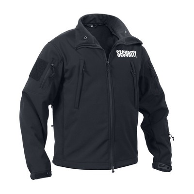 Black "SECURITY" Spec Ops Soft Shell Jacket (S to XL)