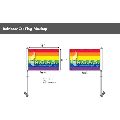 Rainbow Antenna Flag 4"X6"