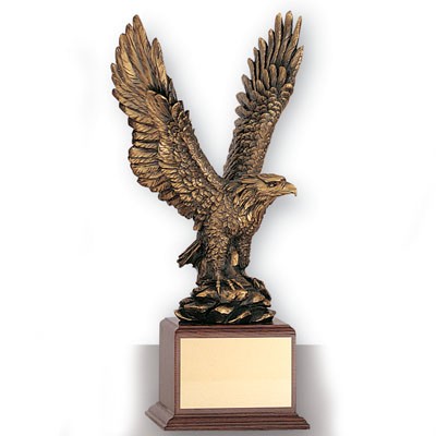 15 ½" Brass Electroplated Eagle Trophy