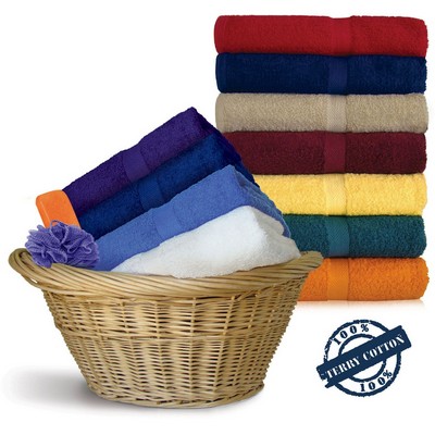 Caribbean Blue Shuttleless Loom Bath Towels by Royal Comfort (30"x52")