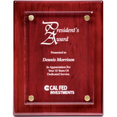 Floating Acrylic Plaque - 9" x 12" - Red Piano Finish