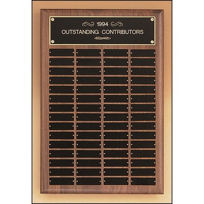 Solid Walnut Perpetual Plaque, 14x20", 36 plates