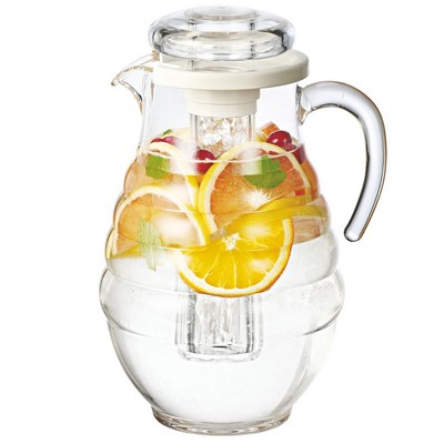 3.3 Liter Ribbed SAN Plastic Ice Tube Water Pitcher